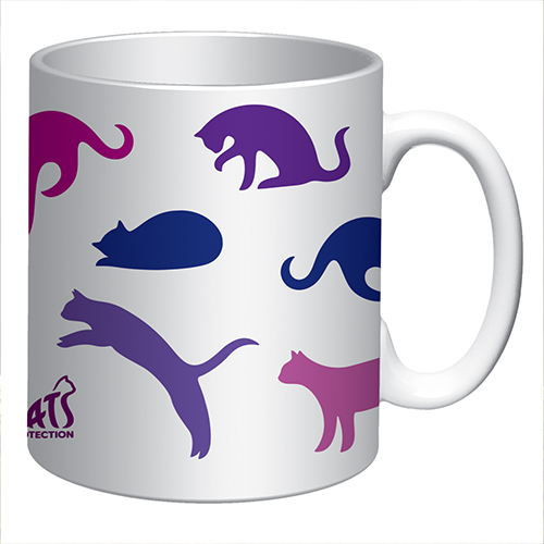 Cats Protection cat silhouette mug