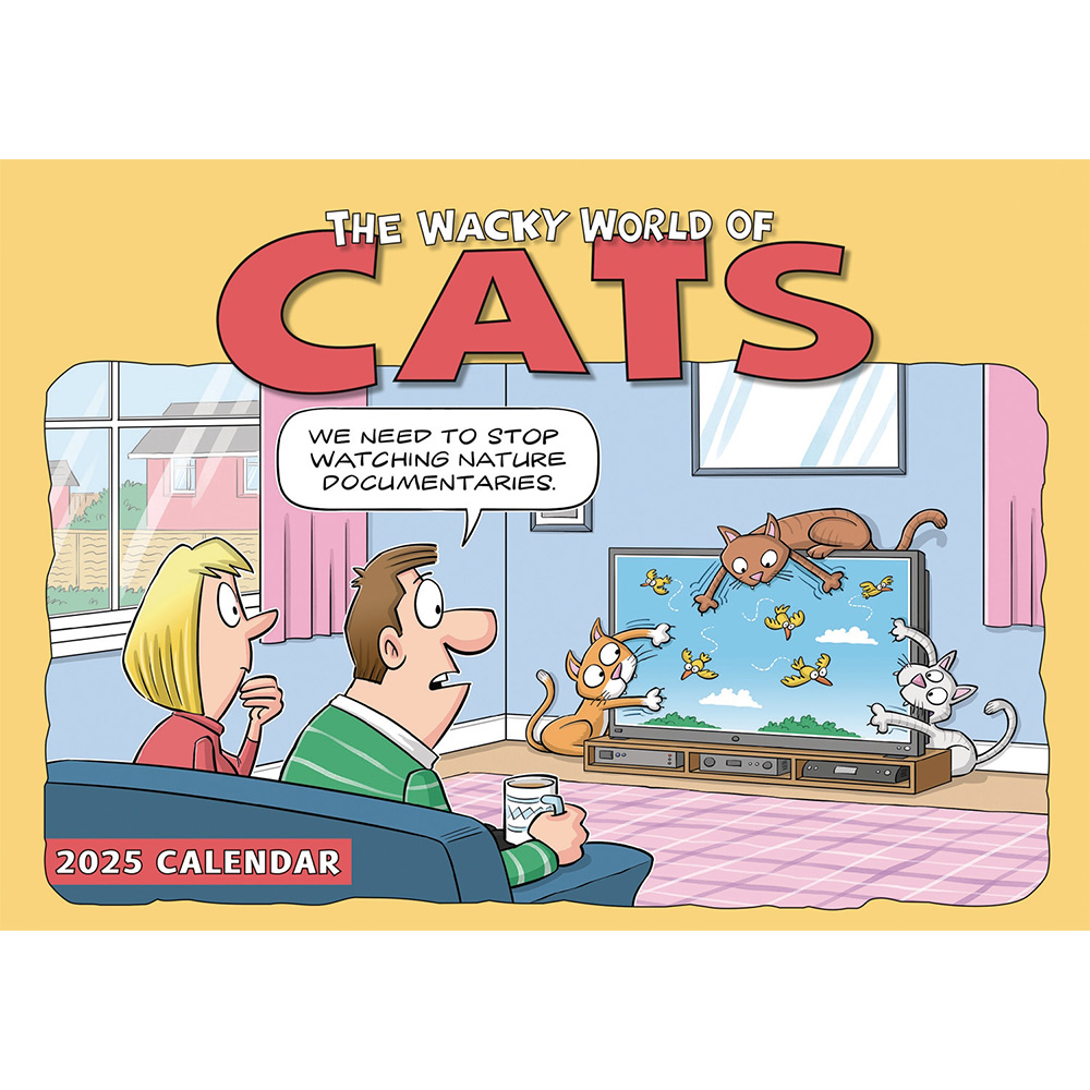 Wacky world of cats calendar 2025