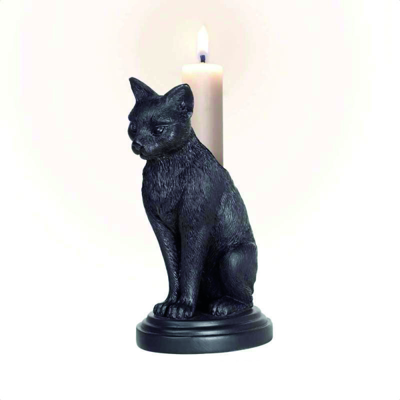 Black cat candlestick