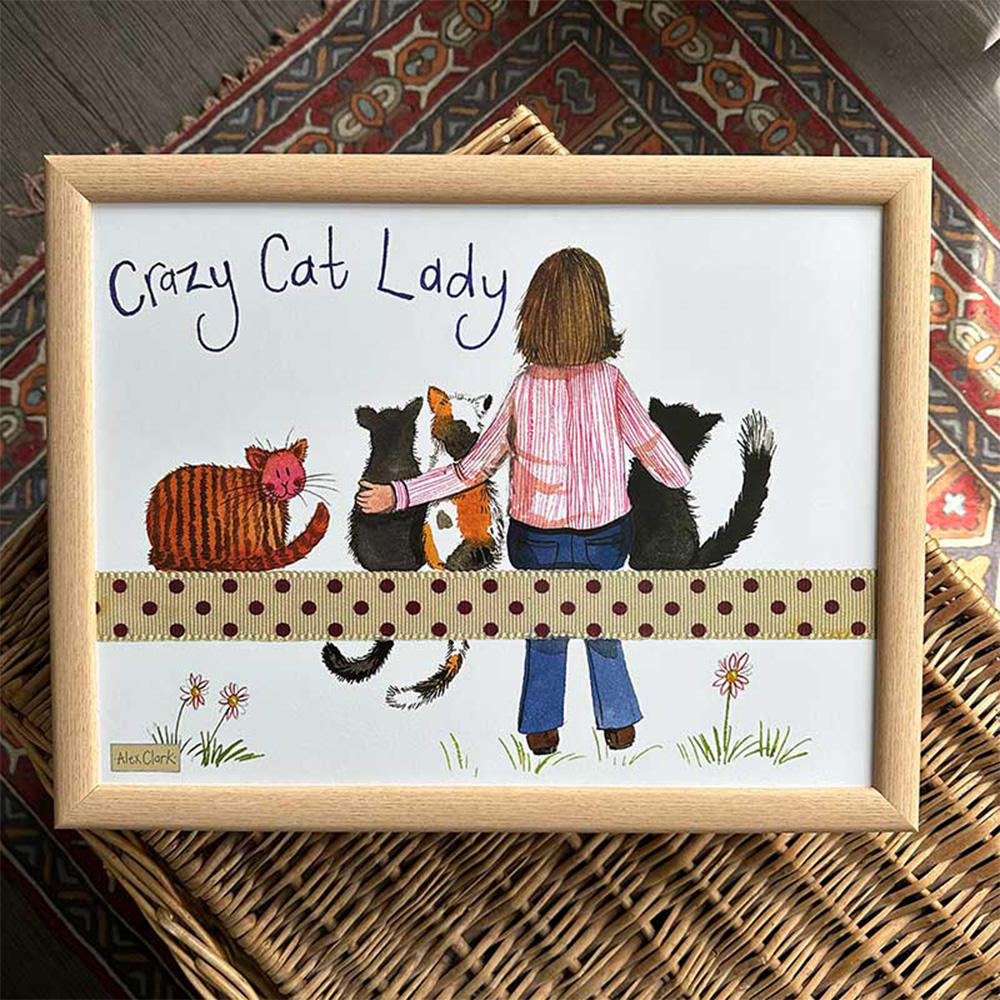 Crazy cat lady lap tray