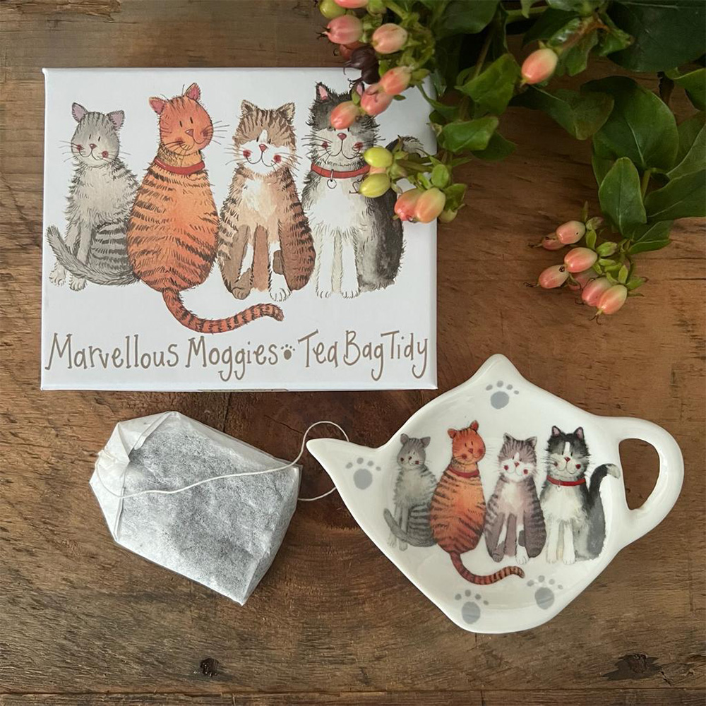 Marvellous moggies tea bag tidy