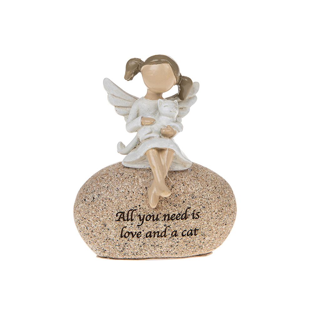 Angel and cat ornament