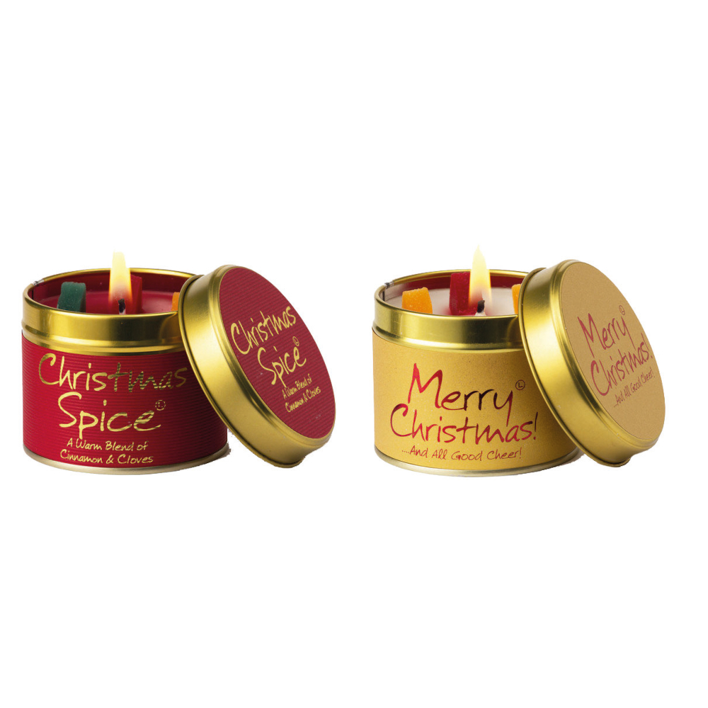 Christmas candle tins